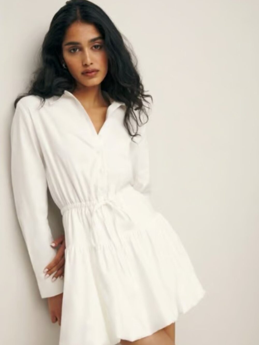 NWT Reformation Moira Tiered Dress (White) - Size 2